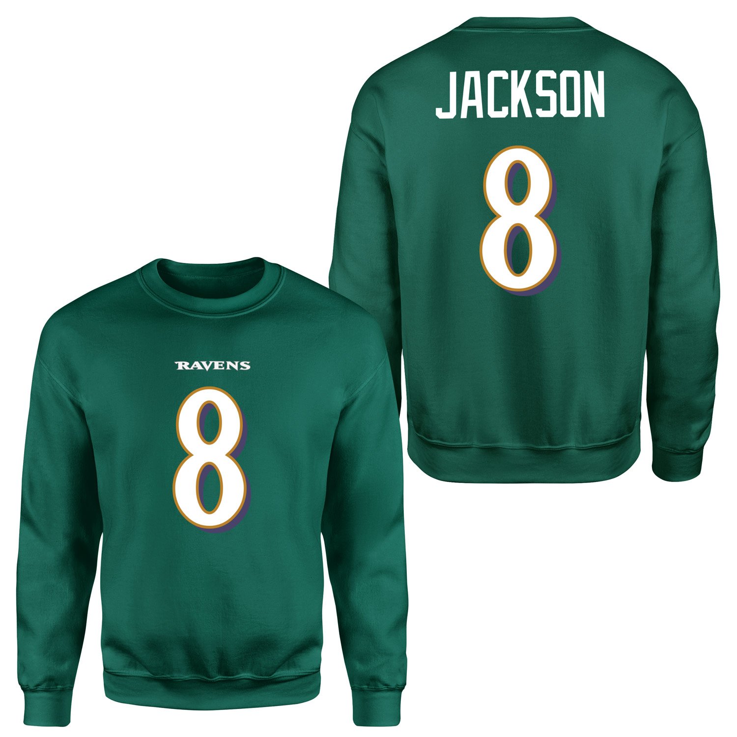 Lamar Jackson Baltimore Ravens Sweatshirt XL - Nefti Yeşili