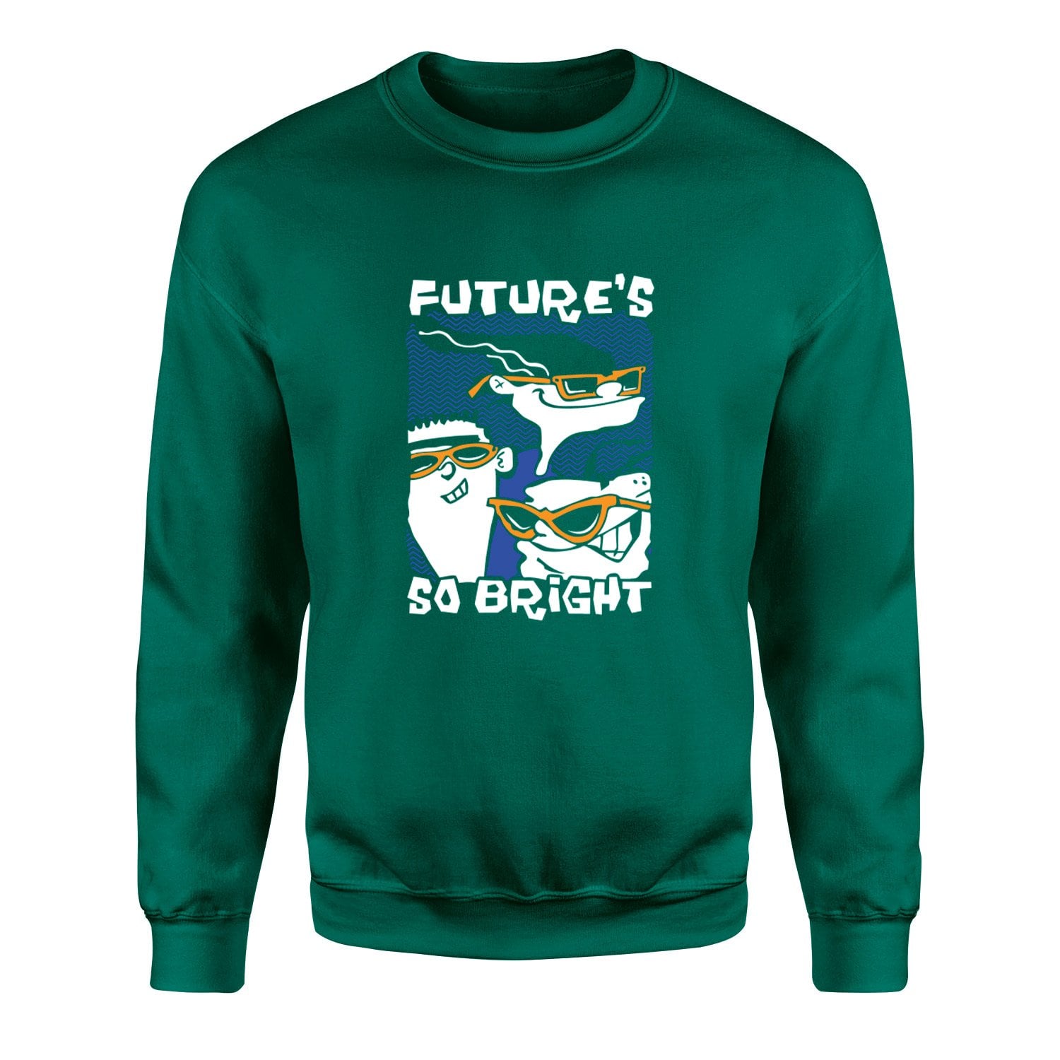 Future’s So Bright | Ed, Edd n Eddy Sweatshirt XXL - Nefti Yeşili