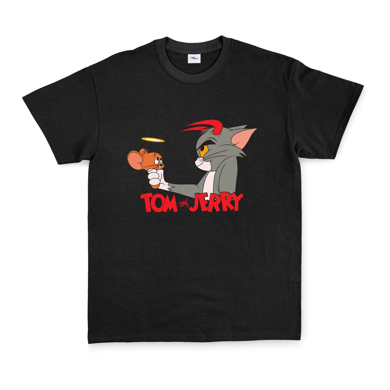 Tom & Jerry Tişört L - Siyah