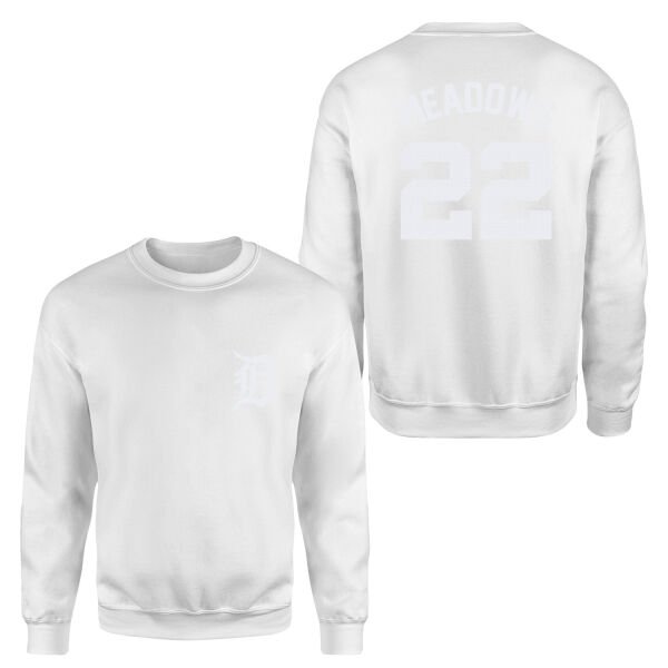 Parker Meadows 22 Detroit Tigers Jersey Sweatshirt XL - Beyaz