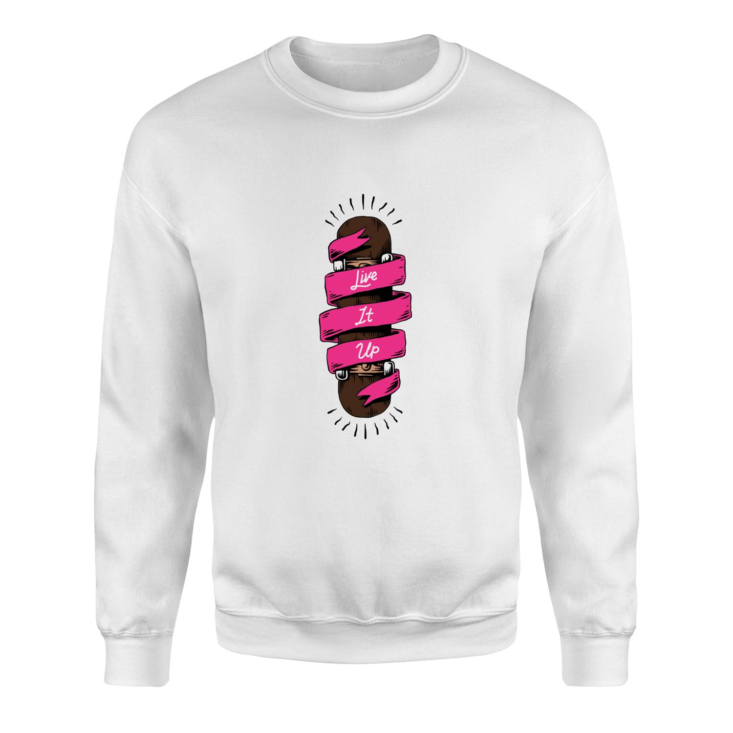 Live It Up Skates V2 Sweatshirt S - Beyaz
