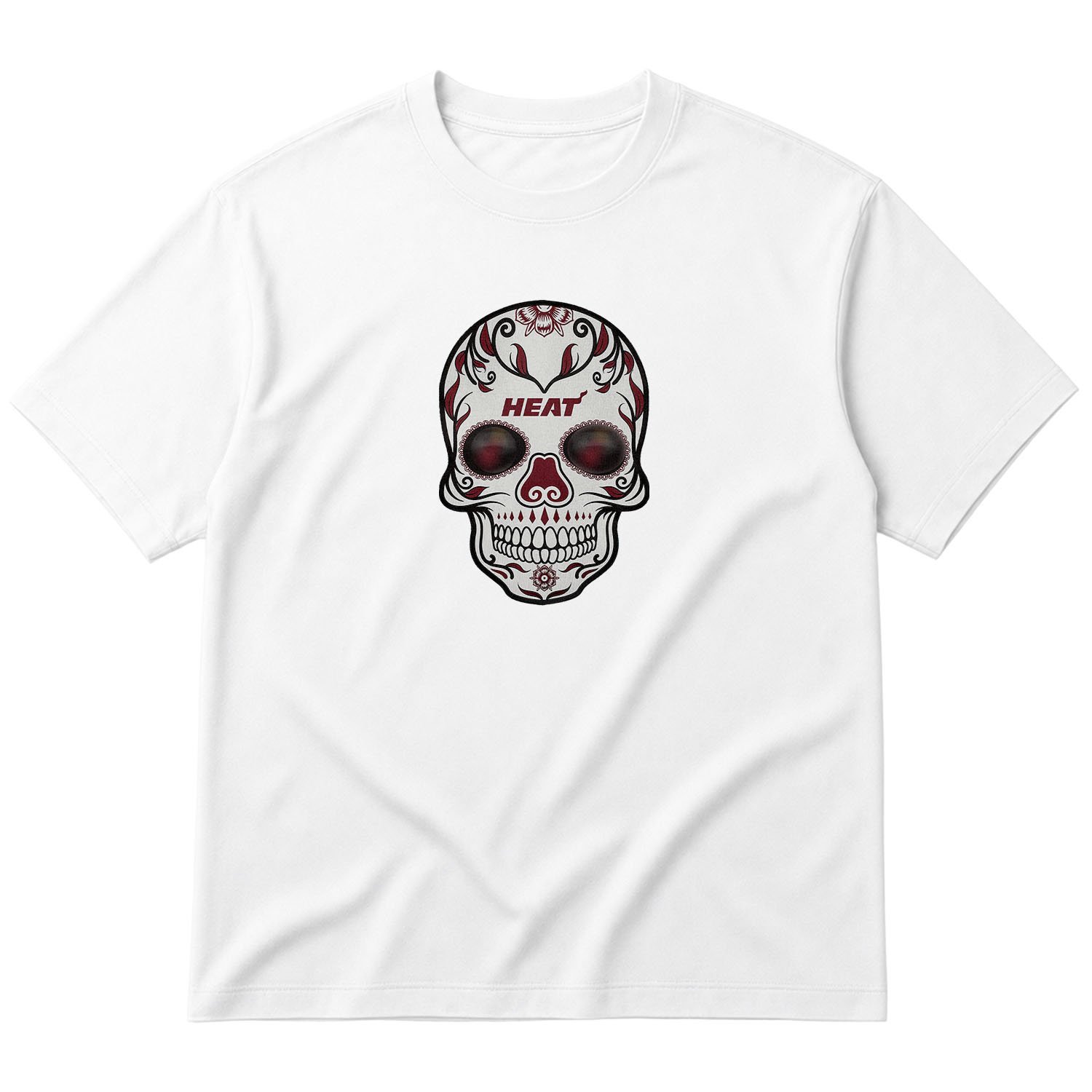 Heat Skull Oversize Tişört S - Beyaz