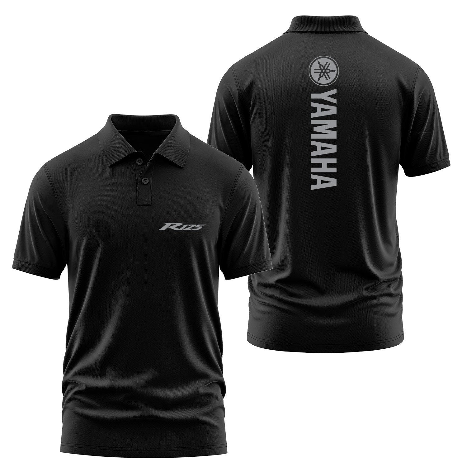 Yamaha R125 Graphic Polo Tişört XL - Siyah