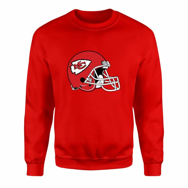Kansas City Chiefs Helmet Sweatshirt M - Kırmızı
