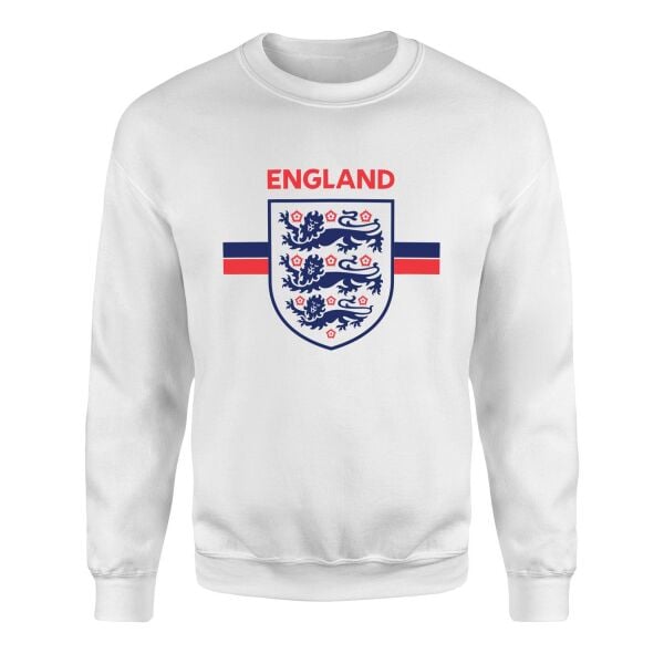 England Shield Sweatshirt L - Beyaz | OUTLET