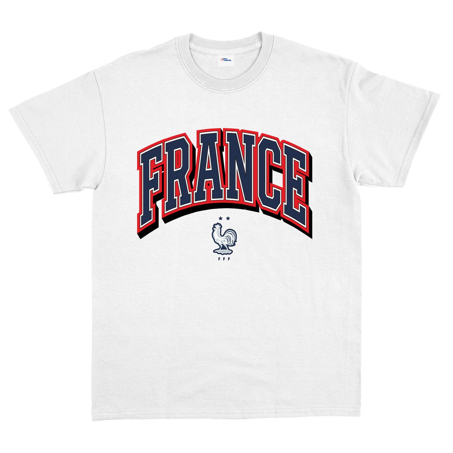 Fransa 2026 Varsity Tişört S - Beyaz