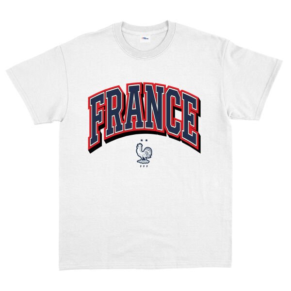 Fransa 2026 Varsity Tişört S - Beyaz