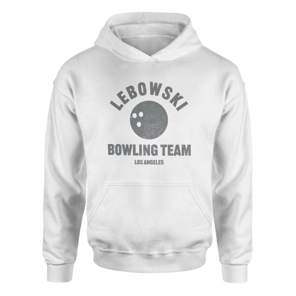 Lebowski Bowling Team Hoodie M - Beyaz