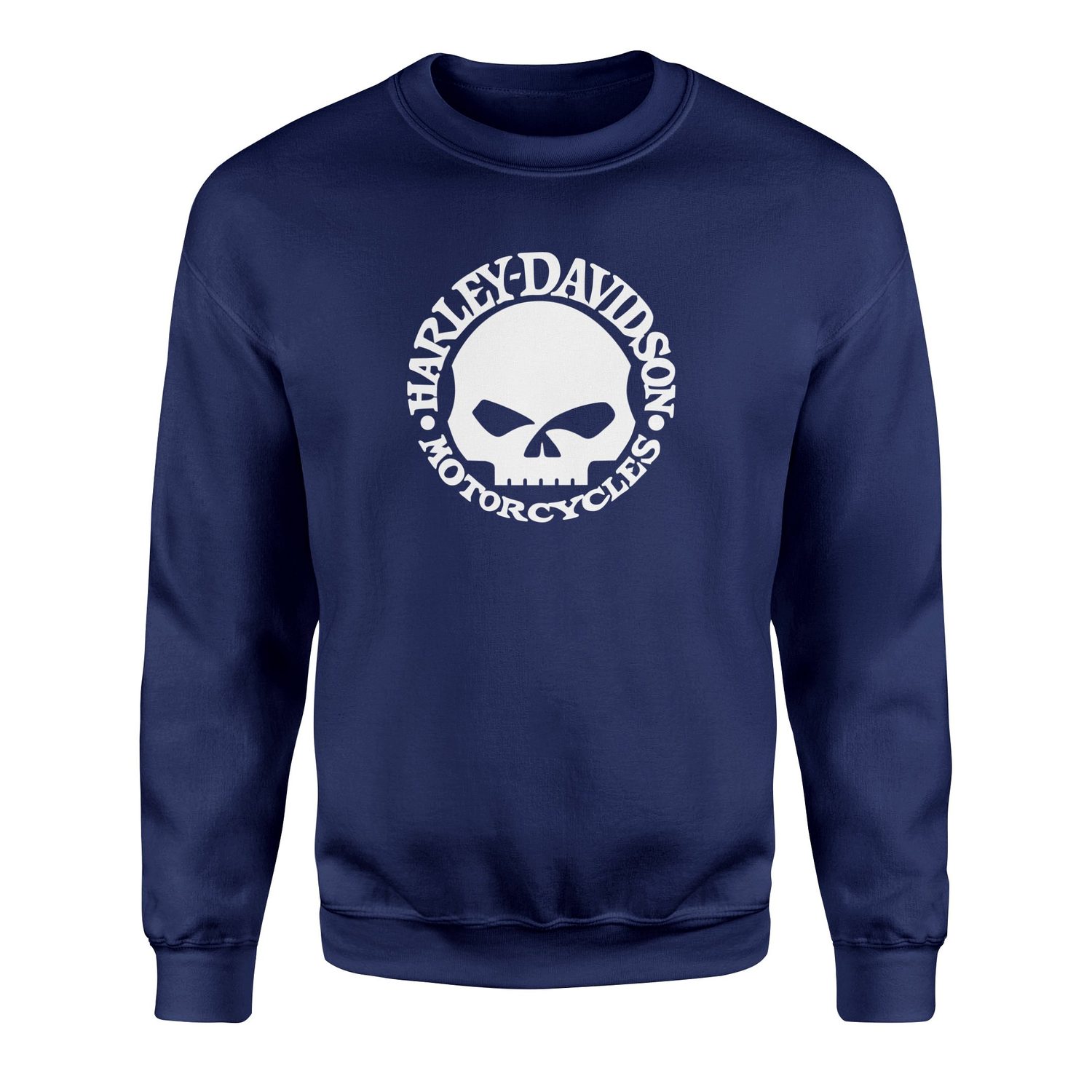 Harley-Davidson Skull Sweatshirt XL - İndigo Mavisi