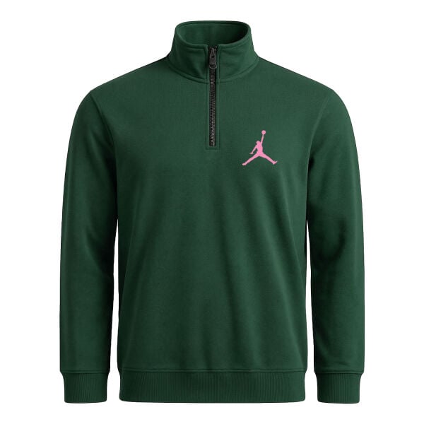 Air Jordan Pink Stroked Yarım Fermuarlı Sweatshirt