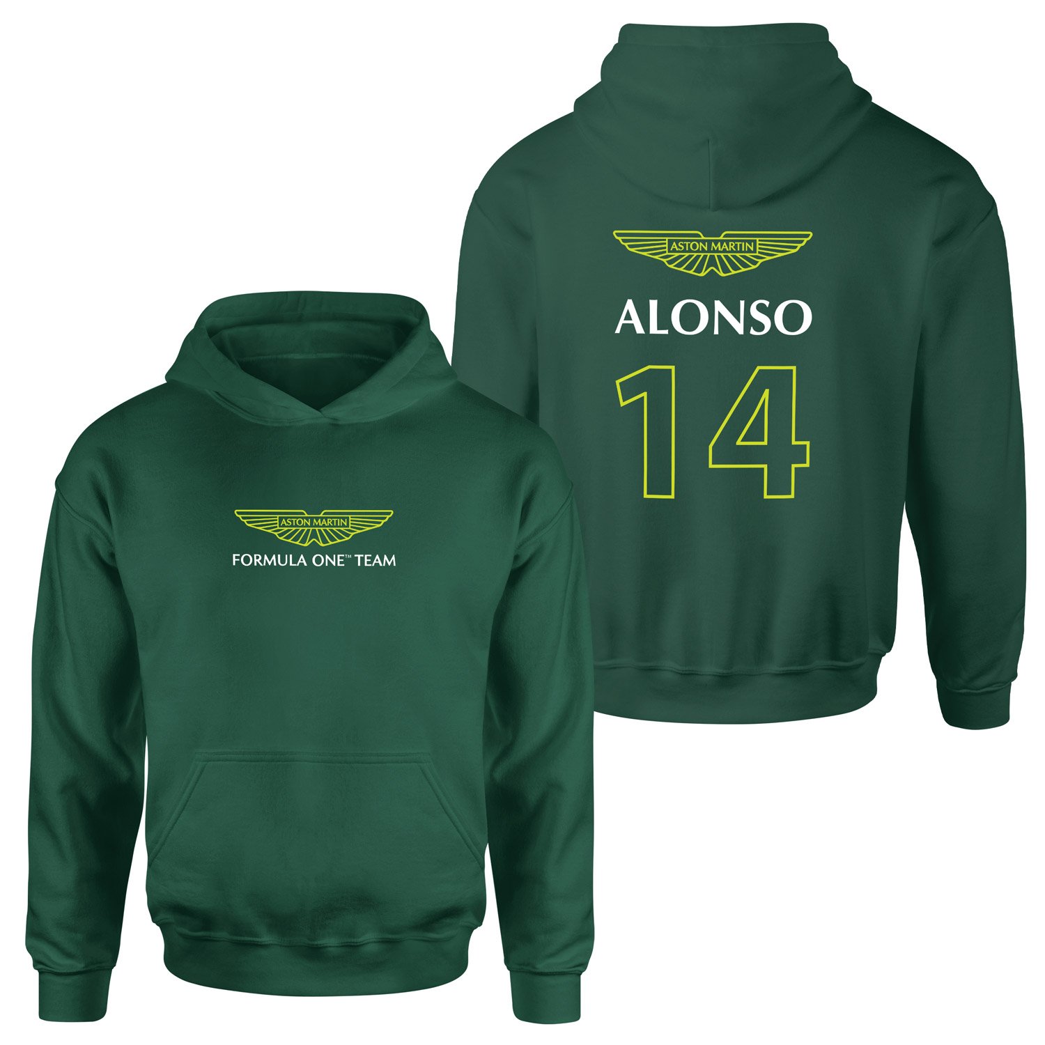 Fernando Alonso | Aston Martin Basic Hoodie L - Nefti Yeşili