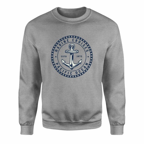 Marine Cruises Pacific Ocean Sweatshirt L - Gri
