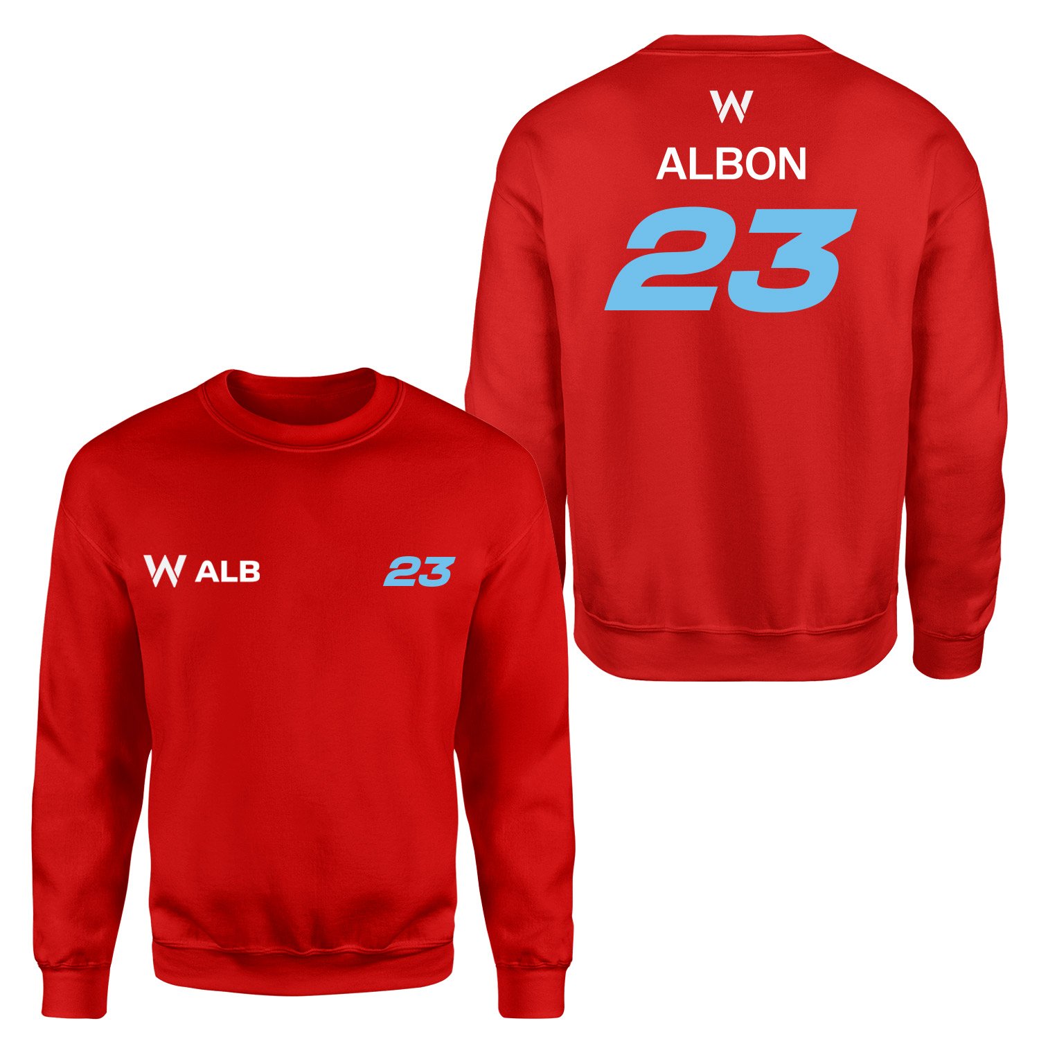 Alexander Albon 23 Driver Basic Sweatshirt L - Kırmızı