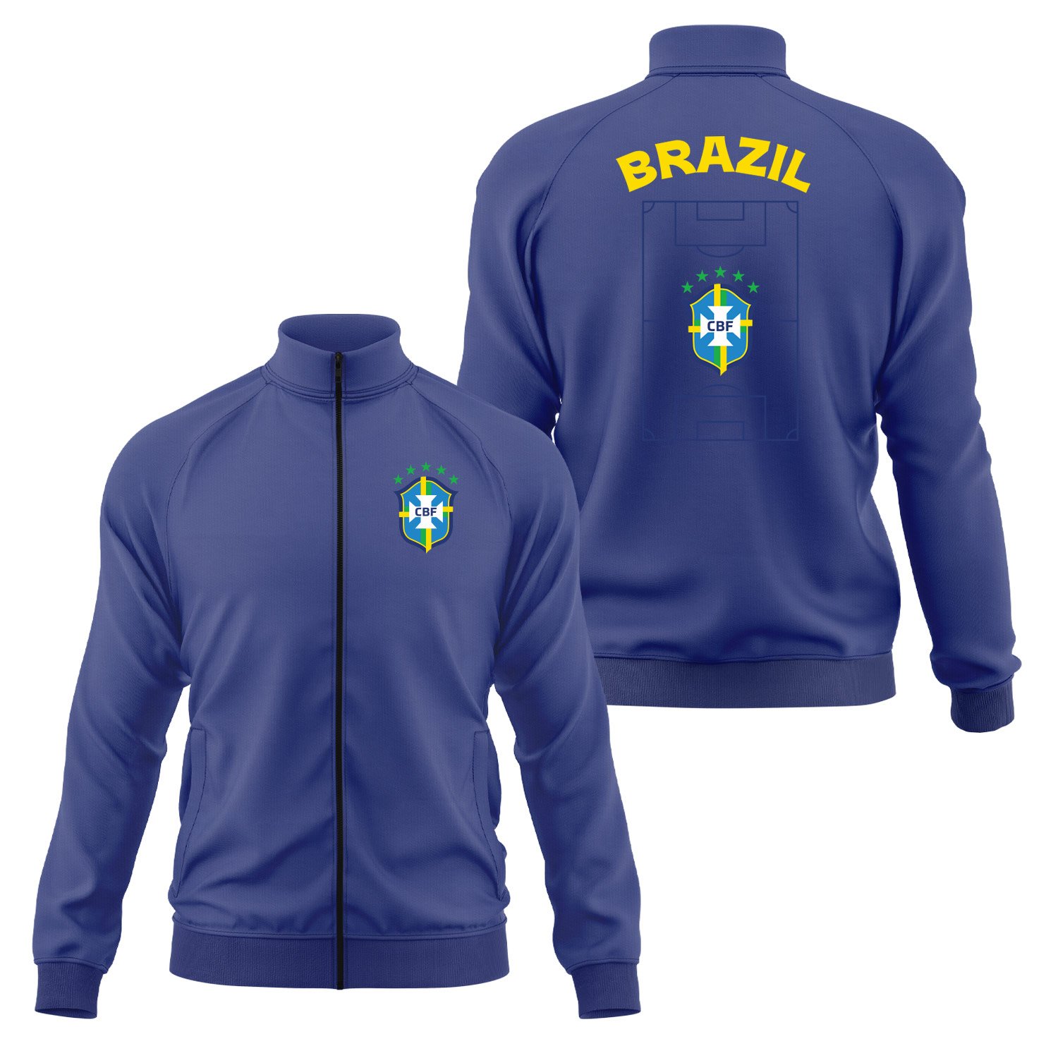 Brezilya Dünya Kupası 2026 Fermuarlı Sweatshirt M - İndigo Mavisi
