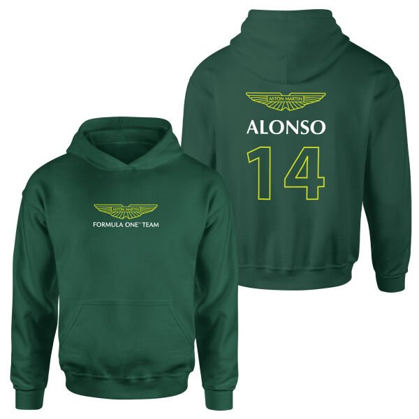 Fernando Alonso | Aston Martin Basic Hoodie XL - Nefti Yeşili