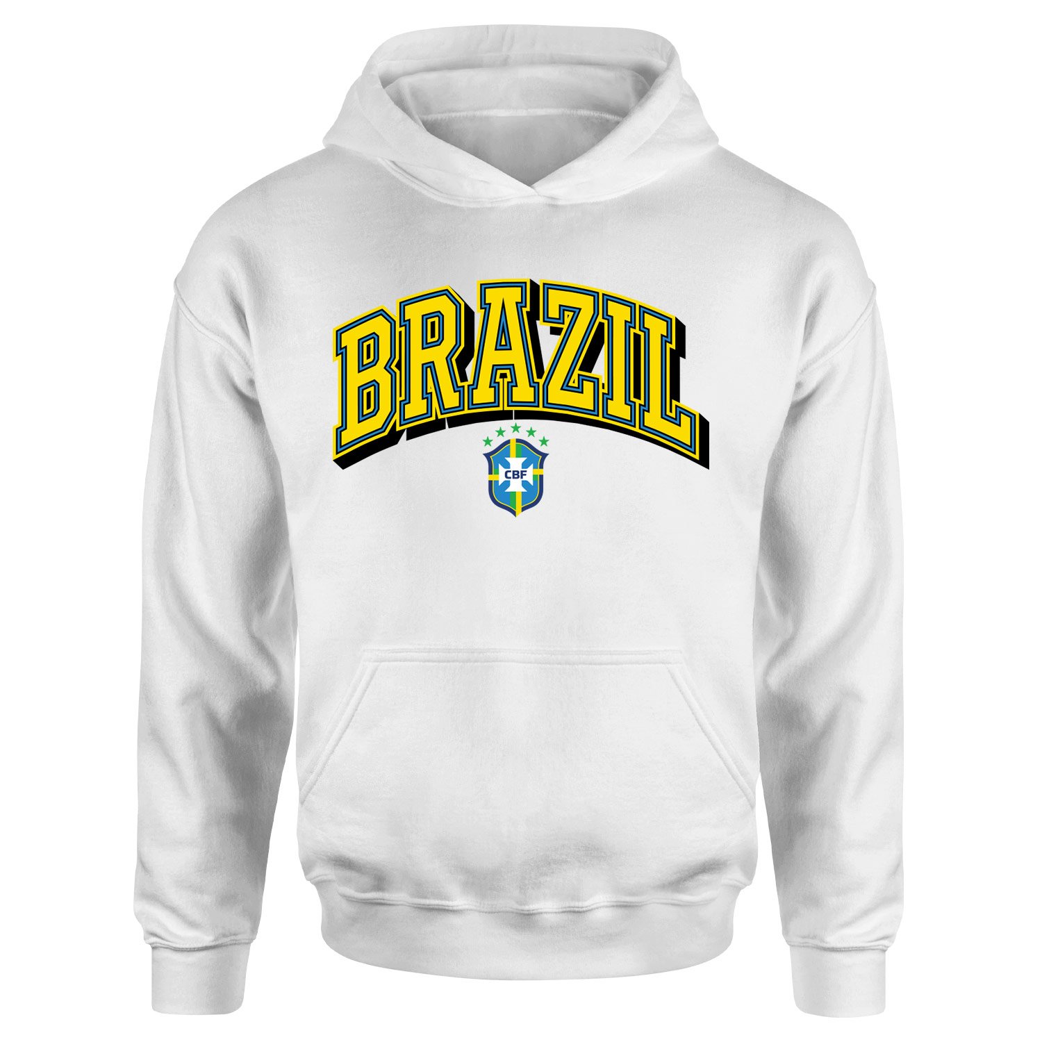 Brezilya 2026 Varsity Hoodie XXL - Beyaz