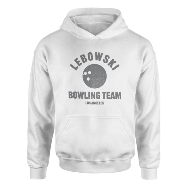 Lebowski Bowling Team Hoodie L - Beyaz