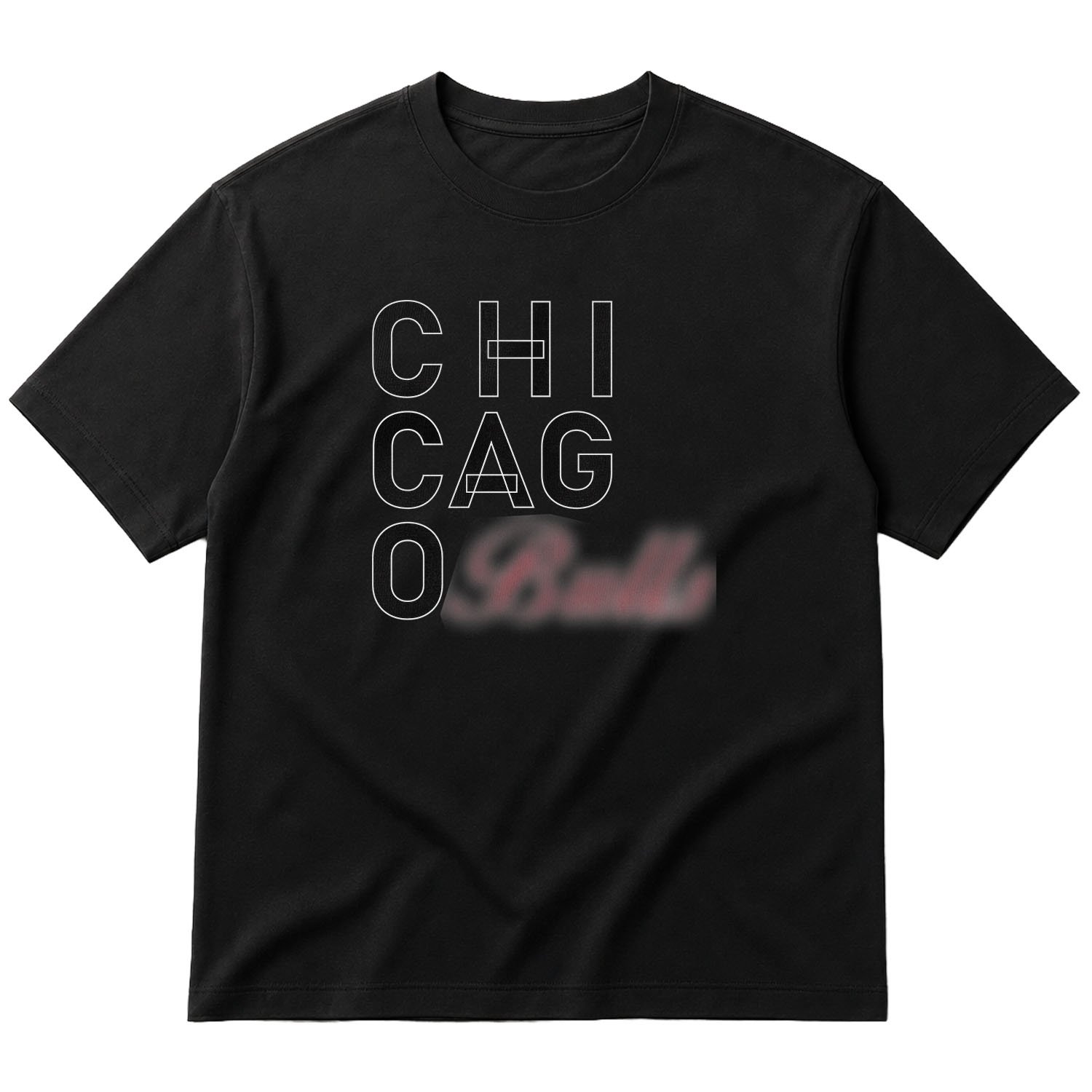 Chicago Oversize Tişört XL - Siyah