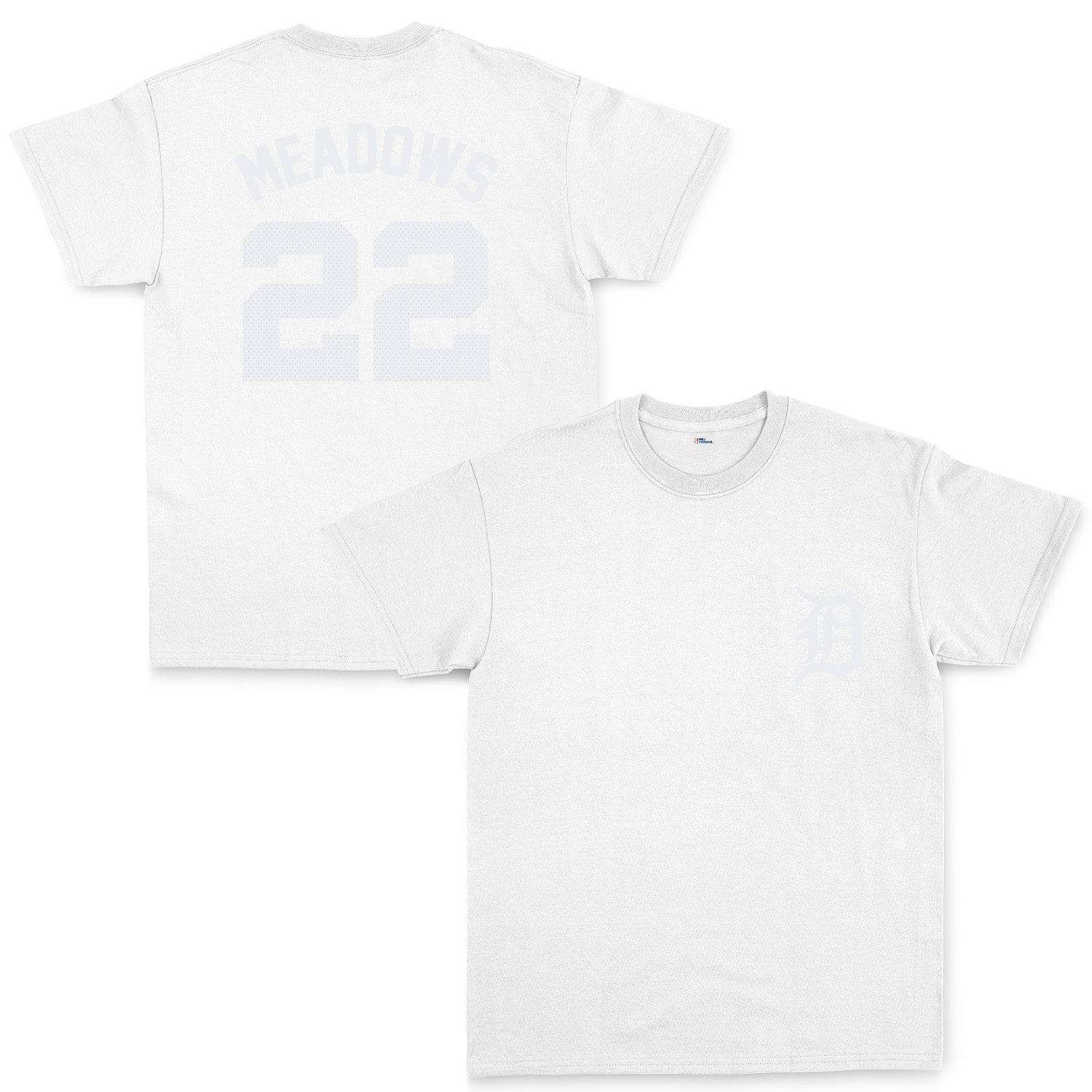 Parker Meadows 22 Detroit Tigers Jersey Tişört XL - Beyaz