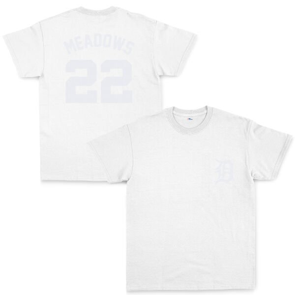 Parker Meadows 22 Detroit Tigers Jersey Tişört XL - Beyaz