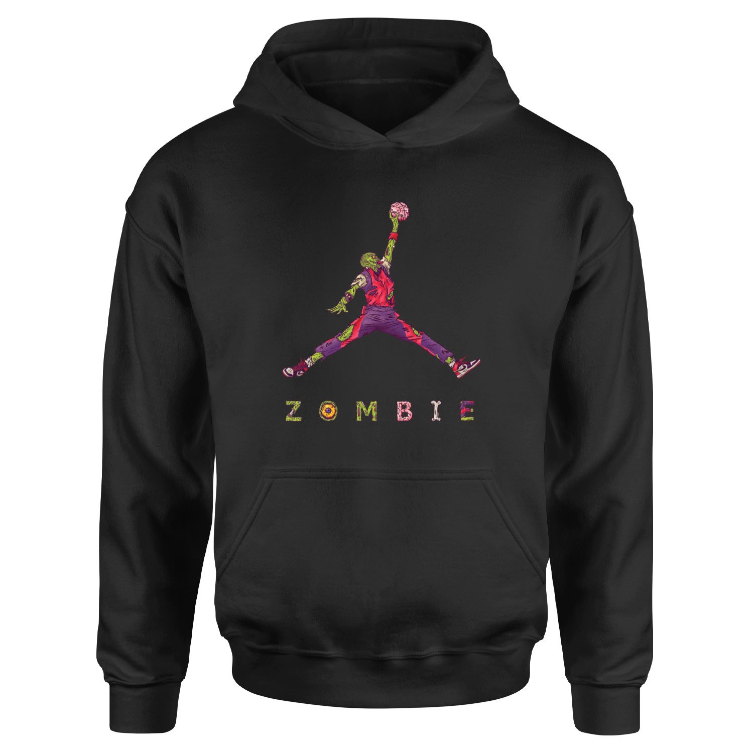 Air Jordan Zombie Hoodie L - Siyah