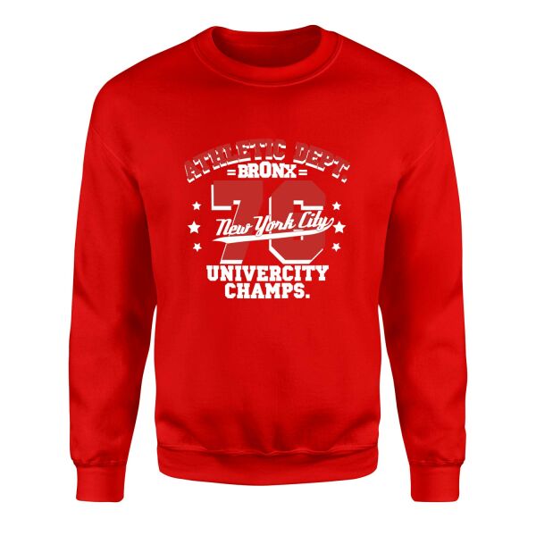 Bronx 76 NYC Sweatshirt M - Kırmızı