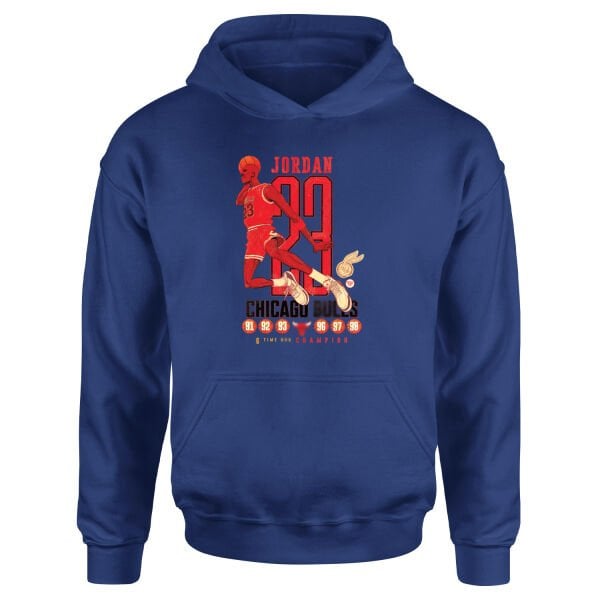 6 Time Champion, Michael ''Air'' Jordan Hoodie L - İndigo Mavisi