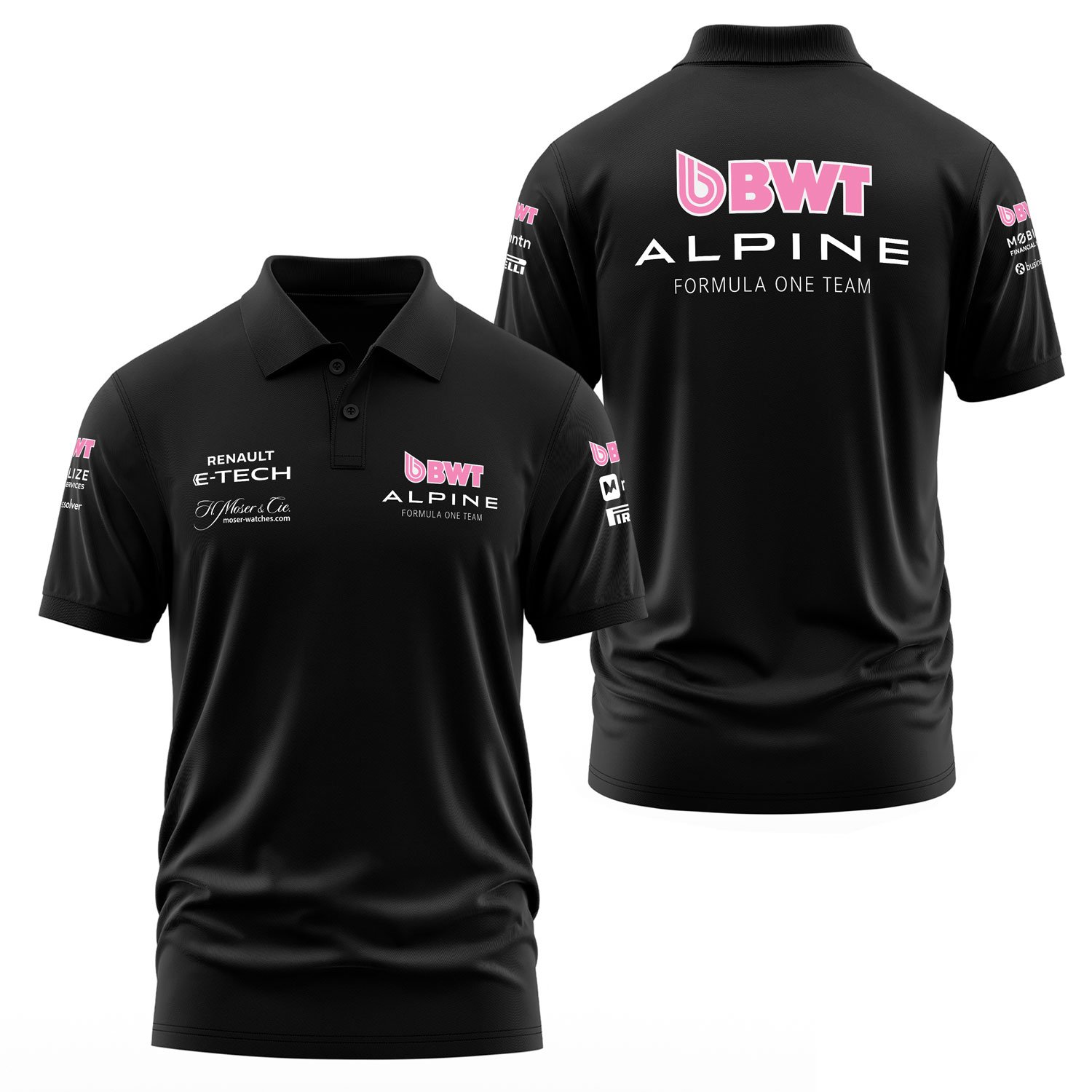 Alpine Racing 2025 Teamline Polo Tişört XXL - Siyah