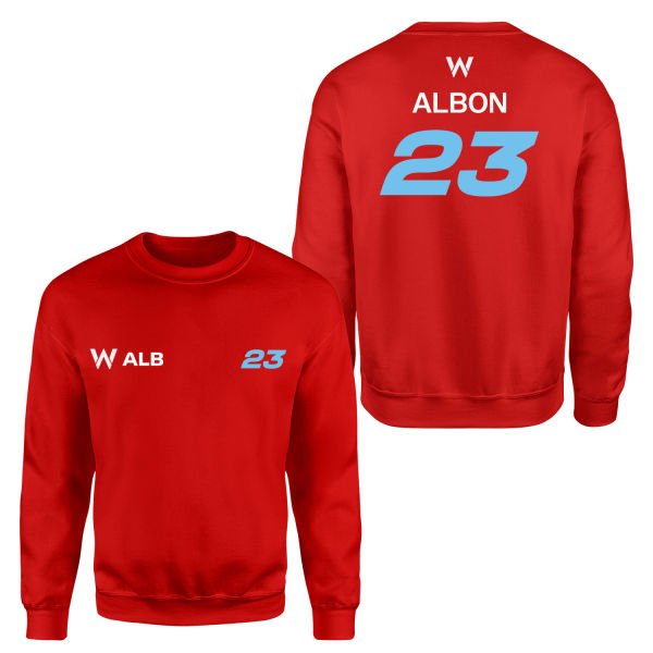 Alexander Albon 23 Driver Basic Sweatshirt XL - Kırmızı