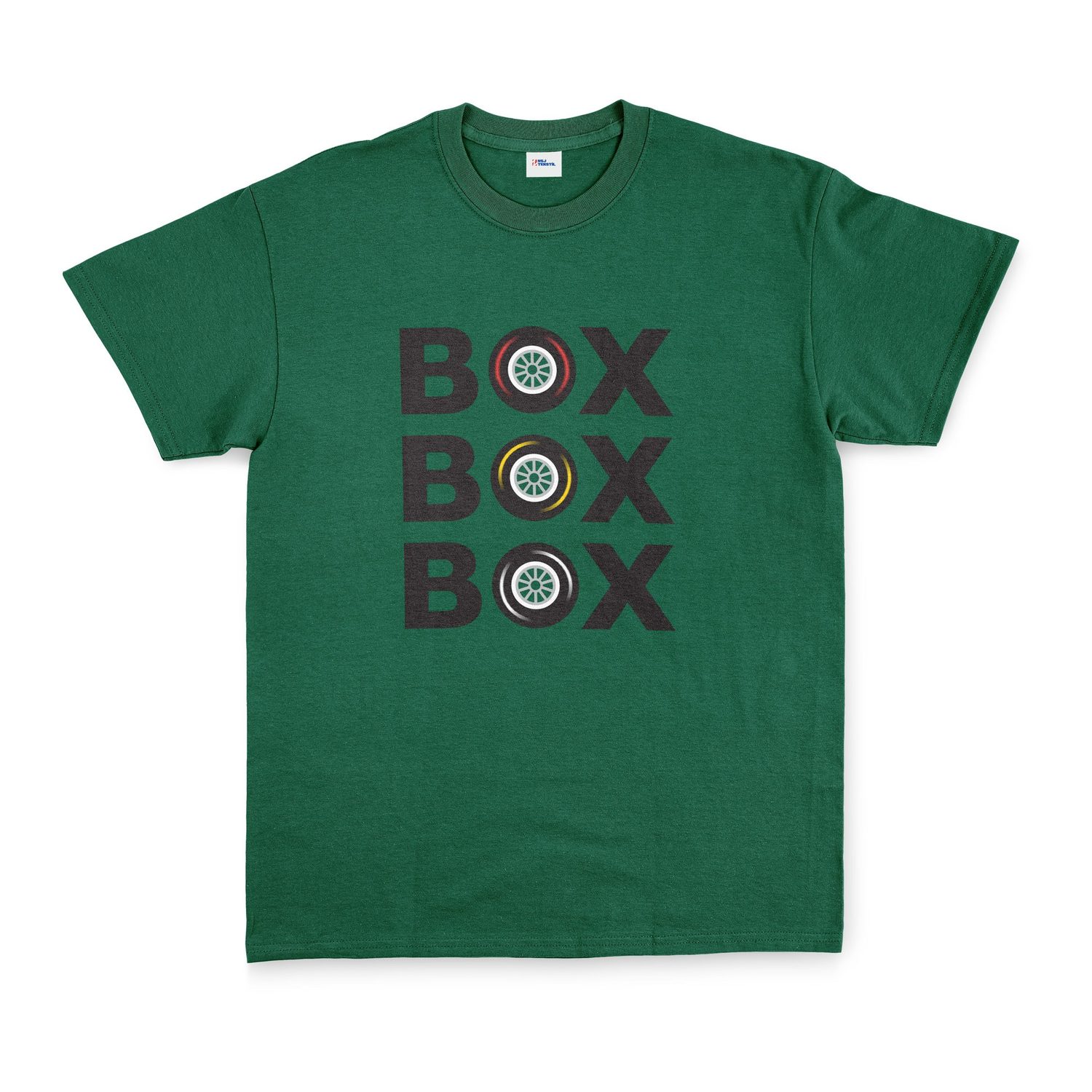 BOX BOX BOX Tişört XXL - Nefti Yeşili