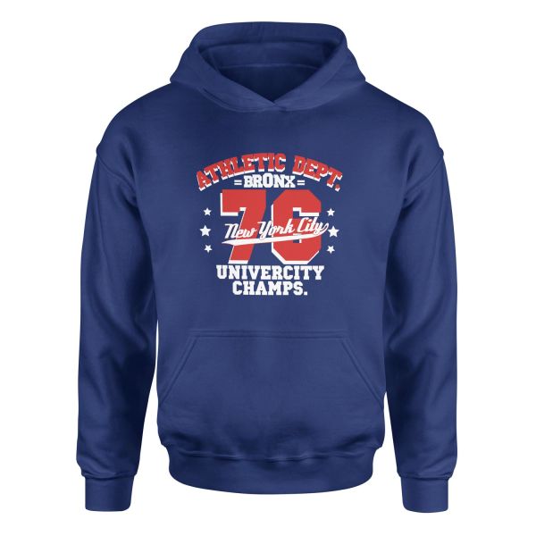 Bronx 76 NYC Hoodie S - İndigo Mavisi