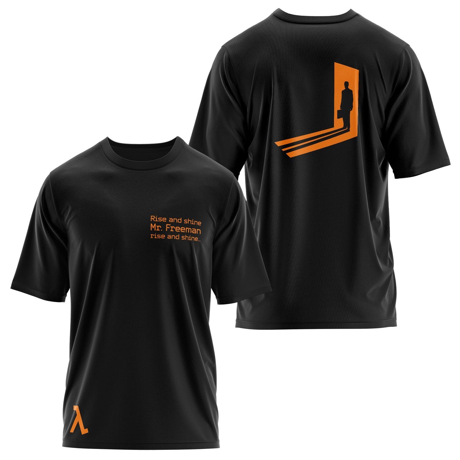 Rise and Shine Mr. Freeman | Half-Life Oversize Tişört L - Siyah | OUTLET