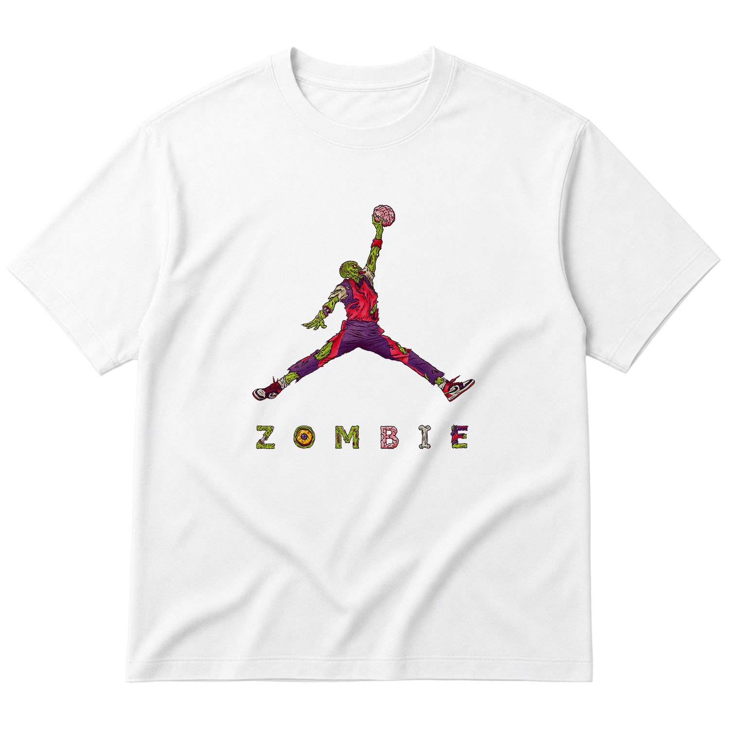 Air Jordan Zombie Oversize Tişört S - Beyaz