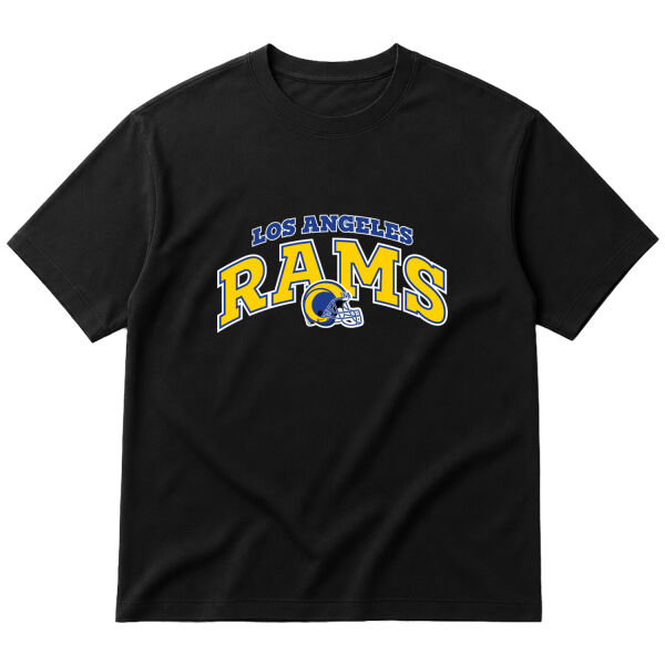 Los Angeles RAMS Arch Oversize Tişört S - Siyah