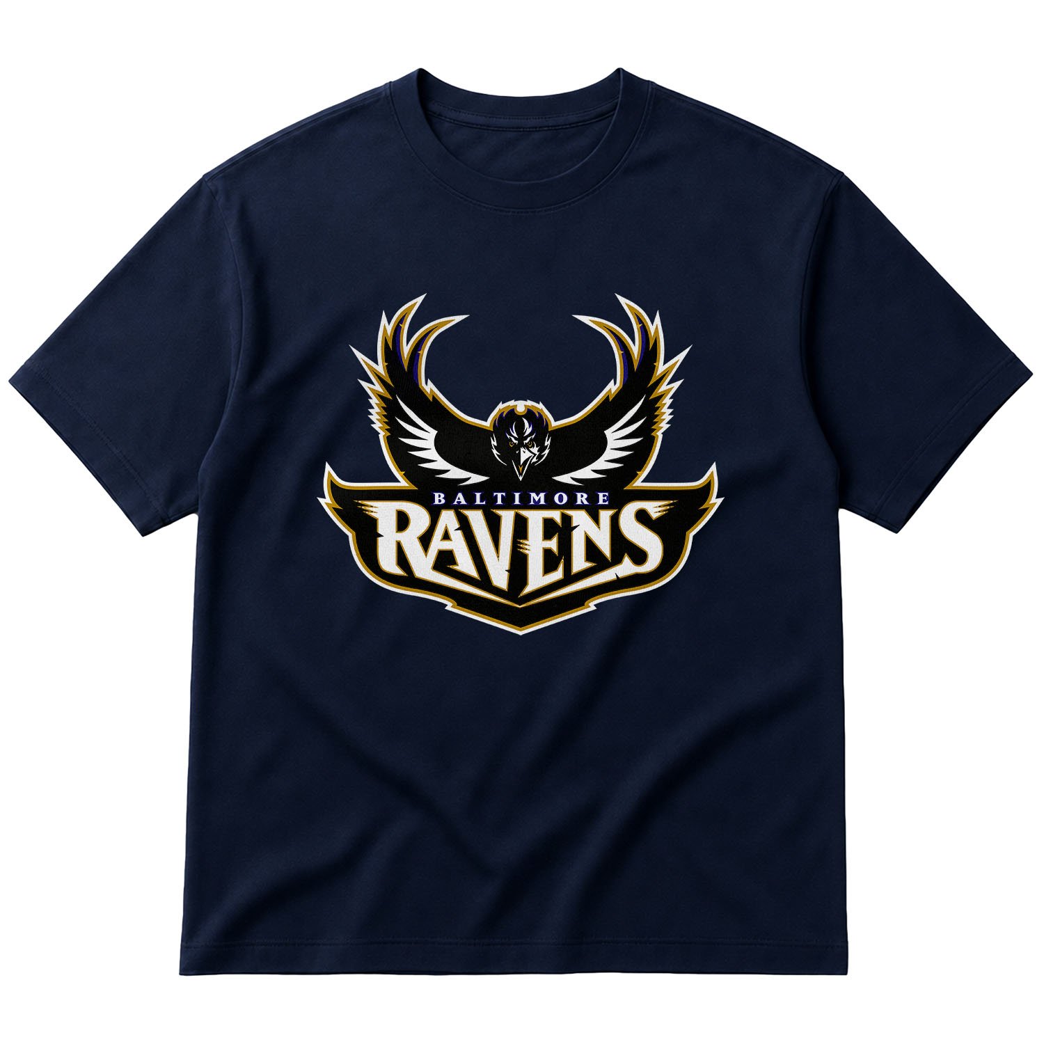 The Ravens Oversize Tişört L - İndigo Mavisi