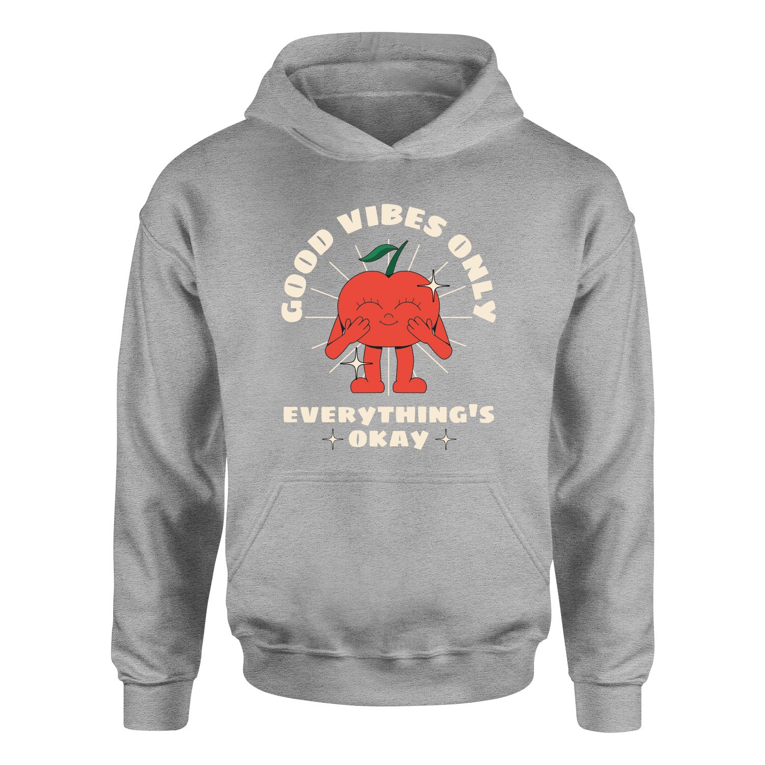 Good Vibes Only Hoodie L - Gri