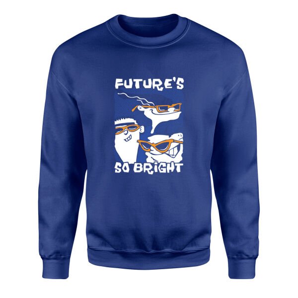 Future’s So Bright | Ed, Edd n Eddy Sweatshirt L - İndigo Mavisi