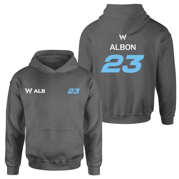 Alexander Albon 23 Driver Basic Hoodie M - Füme
