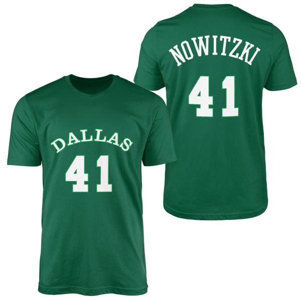 Dirk Nowitzki 41 Forma Tişört M - Nefti Yeşili