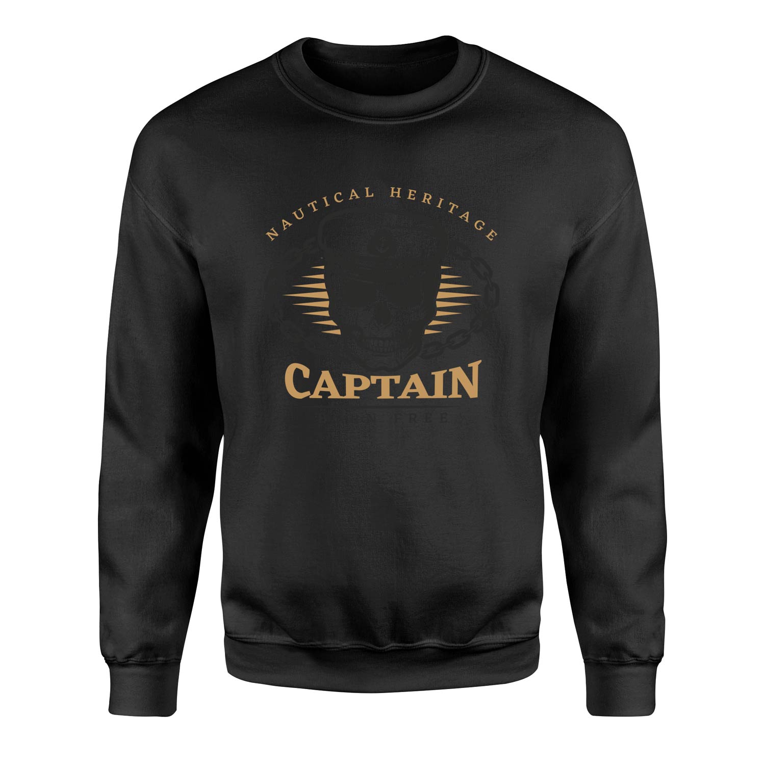 Captain Denizci Sweatshirt L - Siyah
