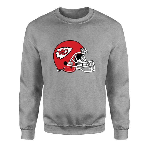 Kansas City Chiefs Helmet Sweatshirt S - Gri