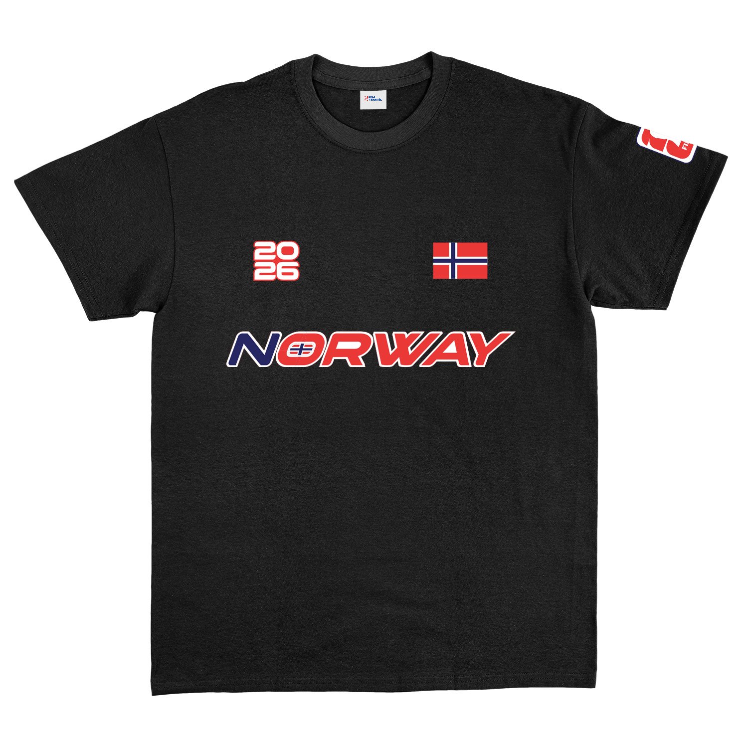 Norveç 2026 Tişört XXL - Siyah