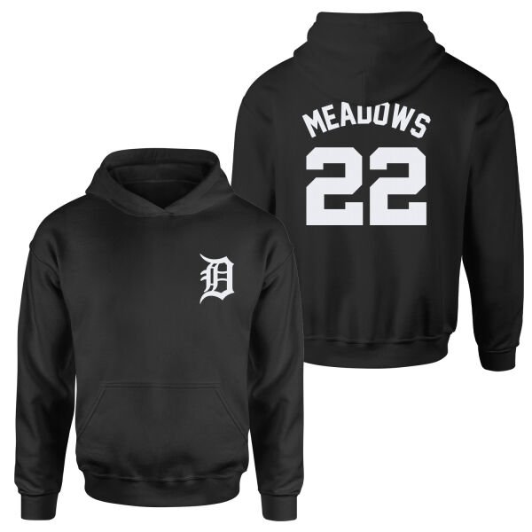 Parker Meadows 22 Detroit Tigers Jersey Hoodie M - Siyah