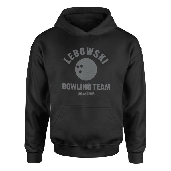 Lebowski Bowling Team Hoodie S - Siyah