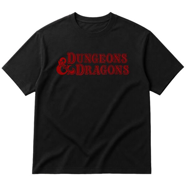 Dungeons & Dragons Oversize Tişört L - Siyah