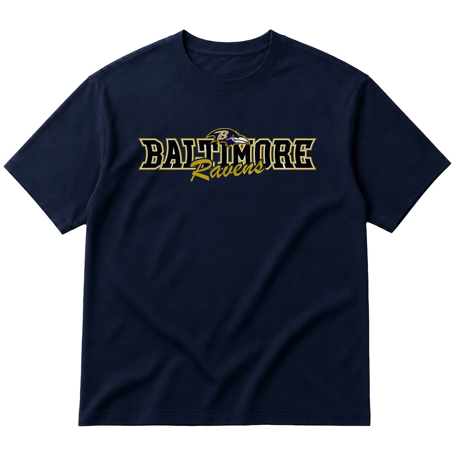 Baltimore Ravens BR Oversize Tişört XL - İndigo Mavisi