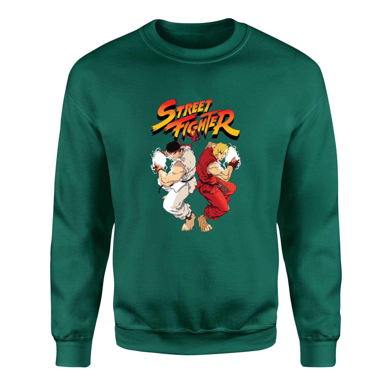 Street Fighter Sweatshirt XL - Nefti Yeşili