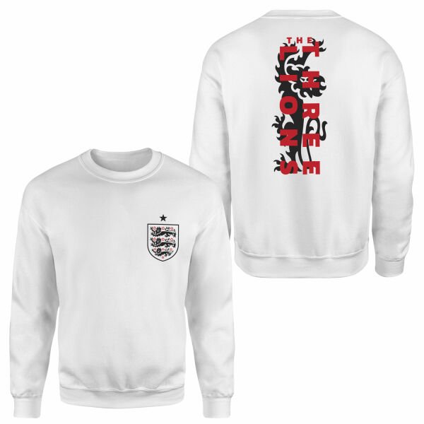 Three Lions | İngiltere Sweatshirt L - Beyaz