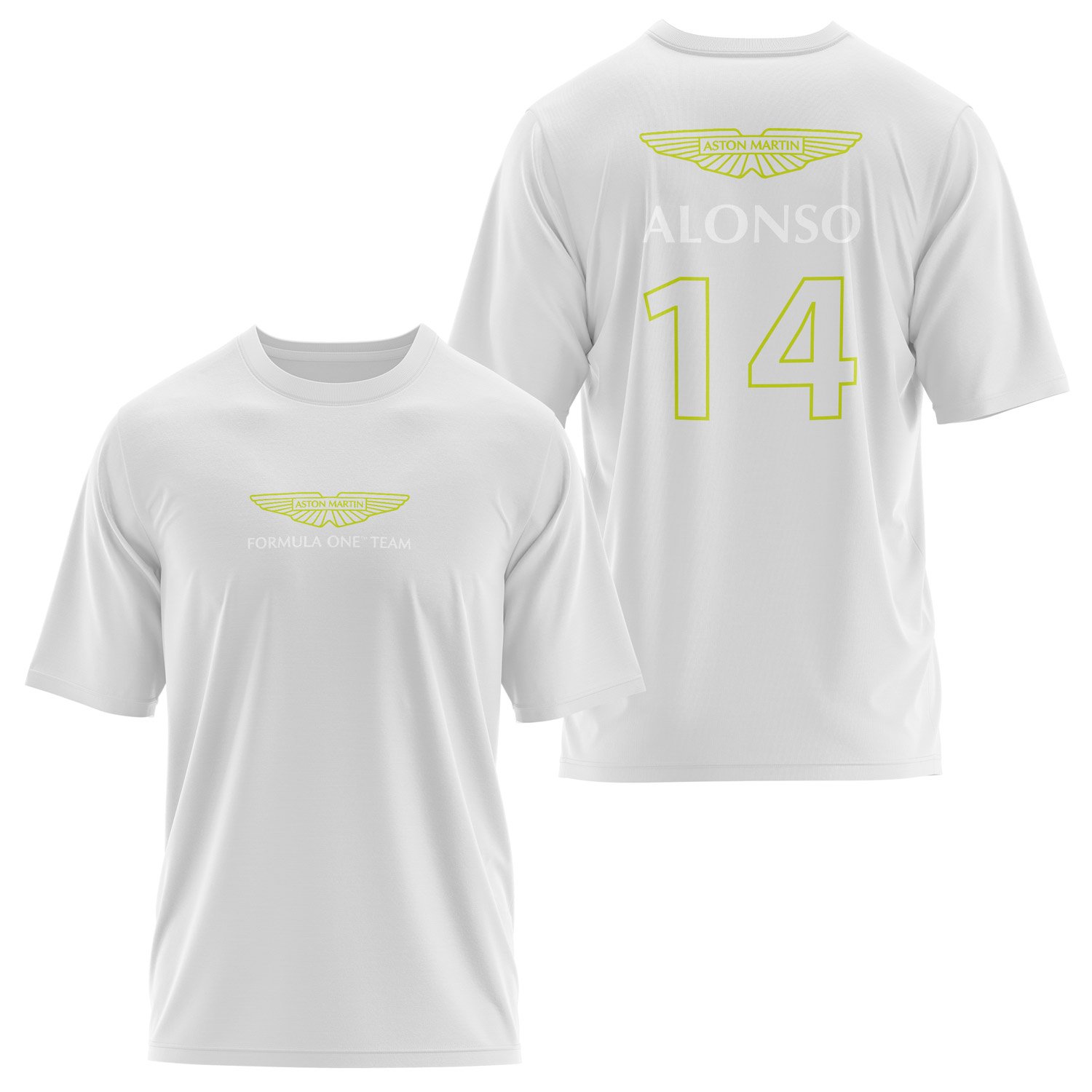 Fernando Alonso | Aston Martin Basic Oversize Tişört L - Beyaz