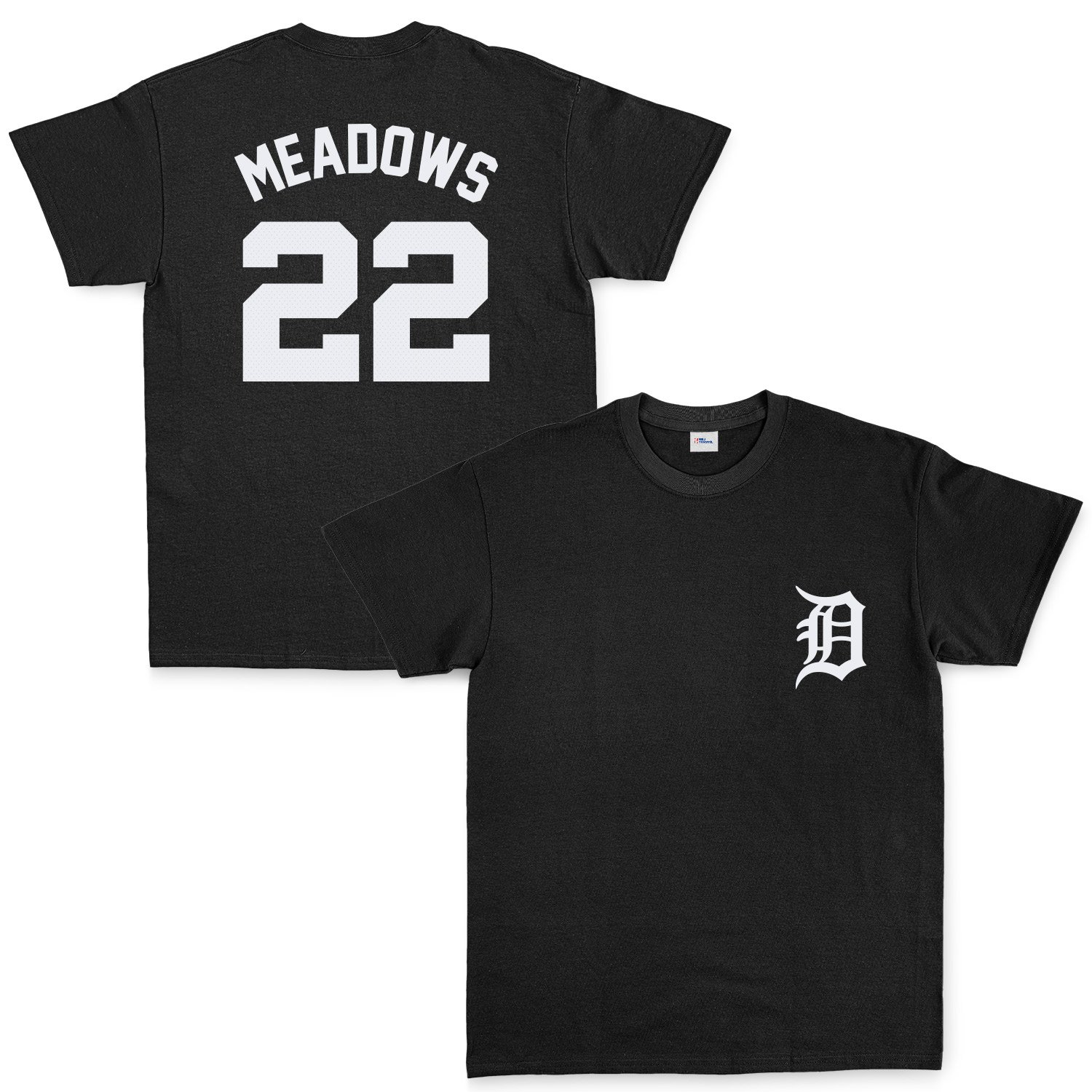 Parker Meadows 22 Detroit Tigers Jersey Tişört S - Siyah